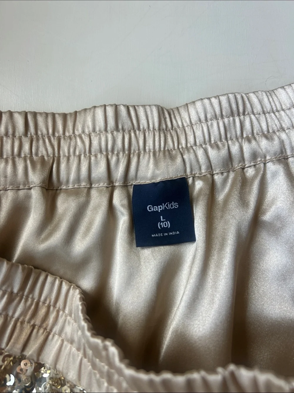GAP kids Sequined Gold Skirt- Large/10